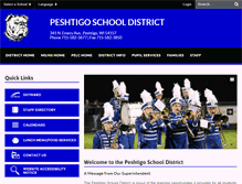 Tablet Screenshot of peshtigo.k12.wi.us