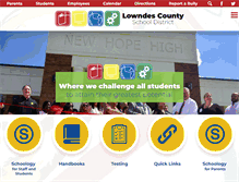 Tablet Screenshot of lowndes.k12.ms.us