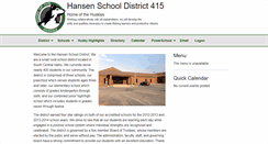 Desktop Screenshot of hansen.k12.id.us