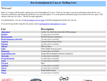Tablet Screenshot of lists.framingham.k12.ma.us