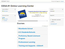 Tablet Screenshot of moodle.cesa1.k12.wi.us