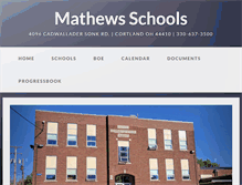 Tablet Screenshot of mathews.k12.oh.us