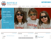 Tablet Screenshot of bayfield.k12.wi.us