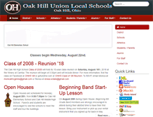 Tablet Screenshot of oakhill.k12.oh.us