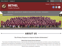 Tablet Screenshot of bethel.k12.ct.us