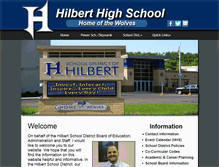 Tablet Screenshot of hilbert.k12.wi.us