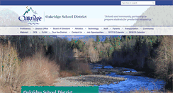 Desktop Screenshot of oakridge.k12.or.us