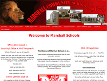 Tablet Screenshot of marshall.k12.il.us