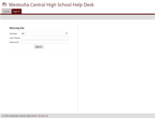 Tablet Screenshot of helpdesk.westosha.k12.wi.us