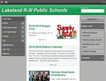 Tablet Screenshot of lakeland.k12.mo.us