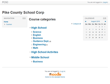 Tablet Screenshot of moodle.pcsc.k12.in.us