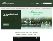 Tablet Screenshot of greendale.k12.wi.us