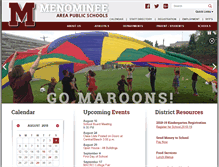 Tablet Screenshot of menominee.k12.mi.us