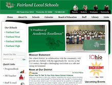 Tablet Screenshot of fairland.k12.oh.us