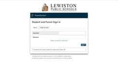 Desktop Screenshot of powerschool.lewiston.k12.me.us