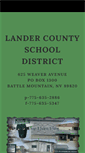 Mobile Screenshot of lander.k12.nv.us