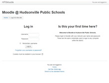 Tablet Screenshot of moodle.hudsonville.k12.mi.us
