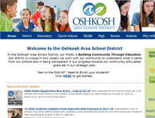 Tablet Screenshot of oshkosh.k12.wi.us