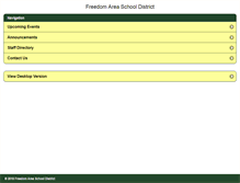 Tablet Screenshot of freedomschools.k12.wi.us
