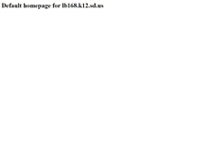 Tablet Screenshot of lb168.k12.sd.us