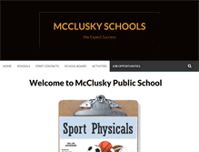 Tablet Screenshot of mcclusky.k12.nd.us