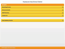 Tablet Screenshot of kaukauna.k12.wi.us