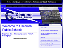 Tablet Screenshot of cimarron.k12.ok.us