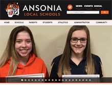 Tablet Screenshot of ansonia.k12.oh.us