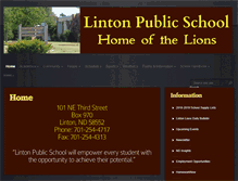 Tablet Screenshot of linton.k12.nd.us