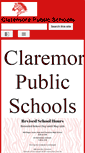 Mobile Screenshot of claremore.k12.ok.us