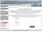 Tablet Screenshot of members.k12.sd.us