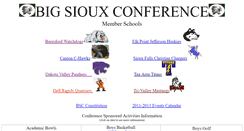 Desktop Screenshot of bigsiouxconference.k12.sd.us