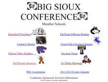 Tablet Screenshot of bigsiouxconference.k12.sd.us
