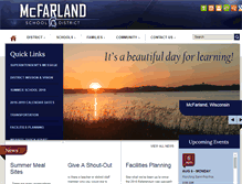 Tablet Screenshot of mcfarland.k12.wi.us