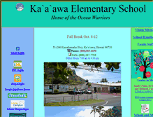 Tablet Screenshot of kaaawa.k12.hi.us
