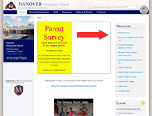 Tablet Screenshot of hanover.meriden.k12.ct.us