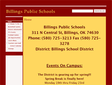 Tablet Screenshot of billings.k12.ok.us