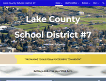 Tablet Screenshot of lakeview.k12.or.us