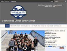 Tablet Screenshot of chawanakee.k12.ca.us