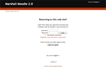 Tablet Screenshot of moodle.marshall.k12.il.us