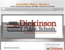 Tablet Screenshot of dickinson.k12.nd.us