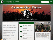 Tablet Screenshot of coleman.k12.wi.us