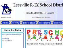 Tablet Screenshot of leesville.k12.mo.us
