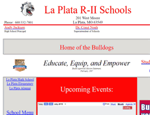 Tablet Screenshot of laplata.k12.mo.us