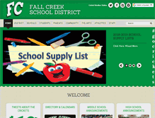 Tablet Screenshot of fallcreek.k12.wi.us