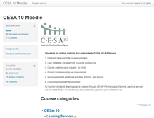 Tablet Screenshot of moodle.cesa10.k12.wi.us