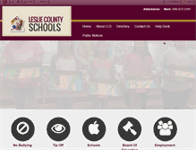 Tablet Screenshot of leslie.k12.ky.us
